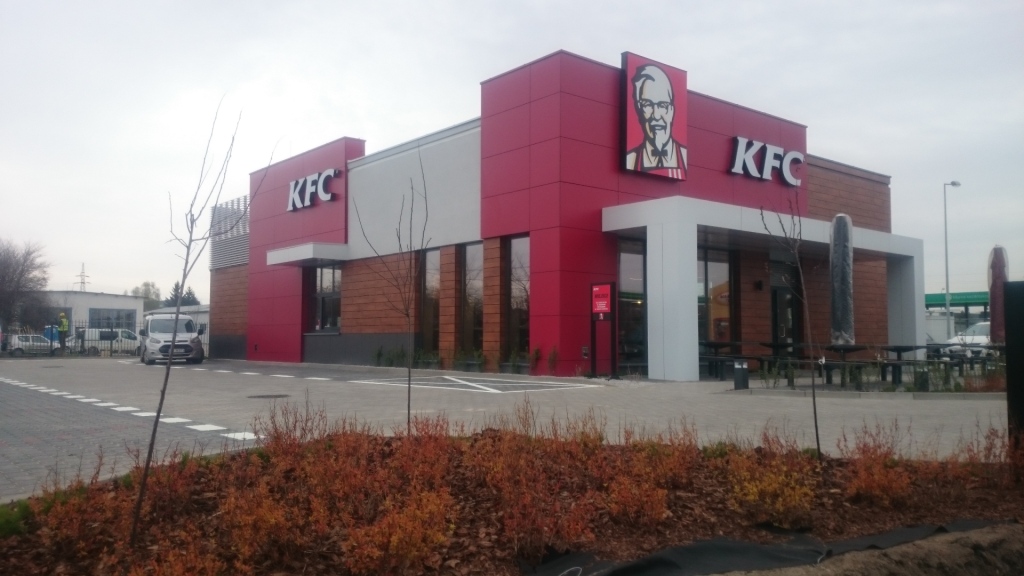 Tyczenie, inwetaryzacja restauracji KFC w Piasecznie